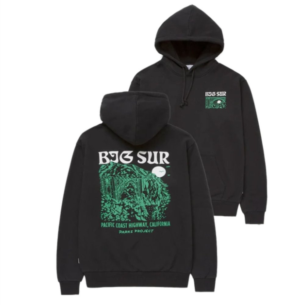 Big Sur Puff Print Bridges Hoodie Black XXL
